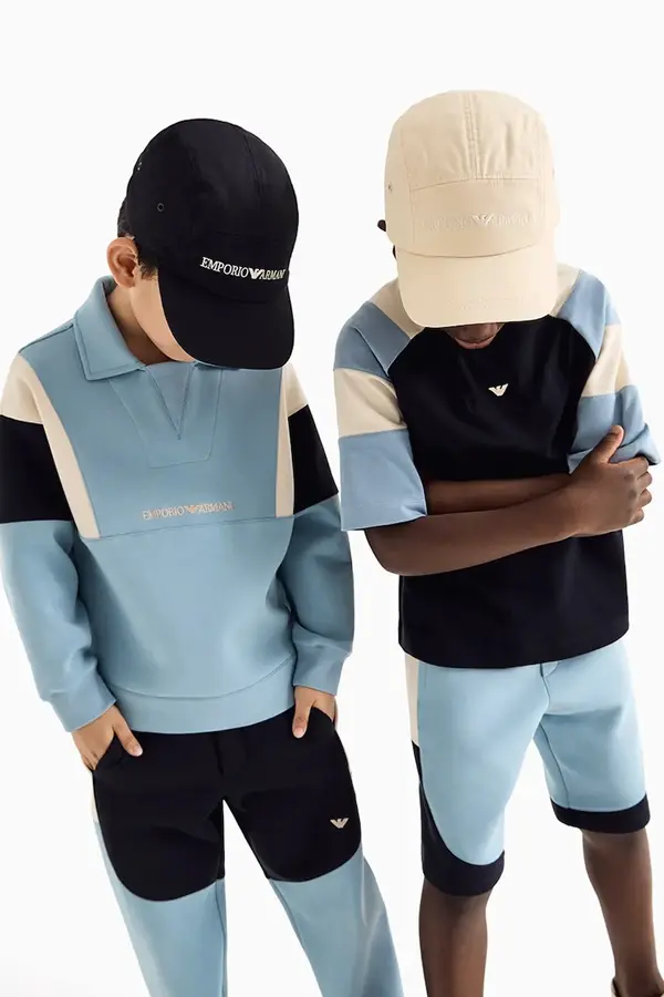 Emporio Armani Otroška bombažna kratka majica Emporio Armani