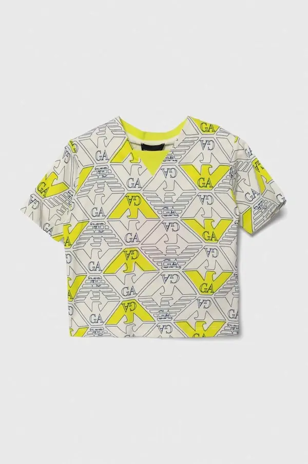 Emporio Armani Otroška bombažna kratka majica Emporio Armani