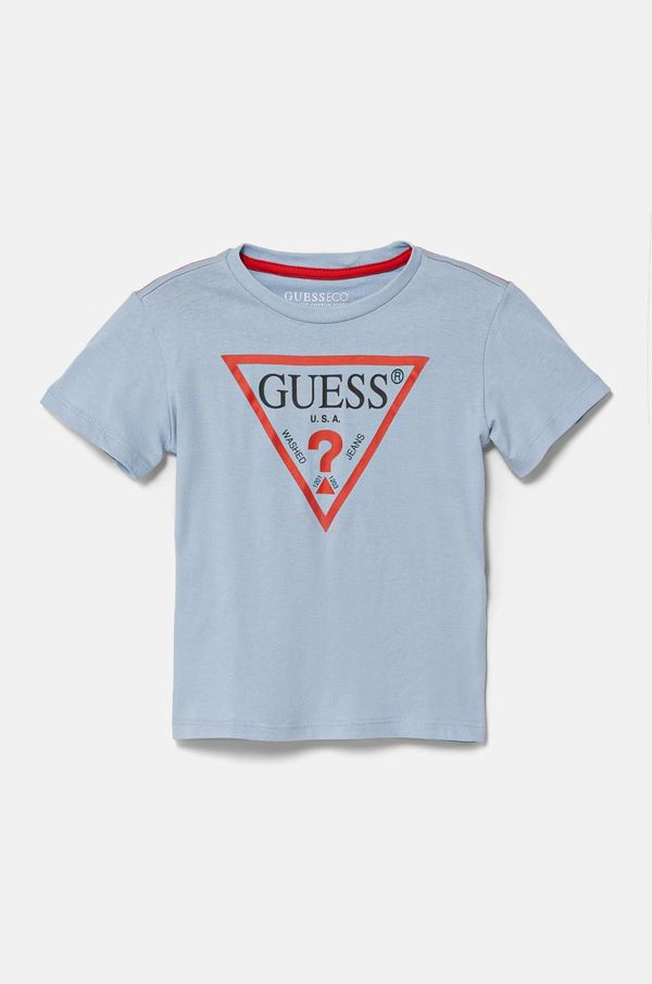 Guess Otroška bombažna kratka majica Guess N73I55 K8HM0