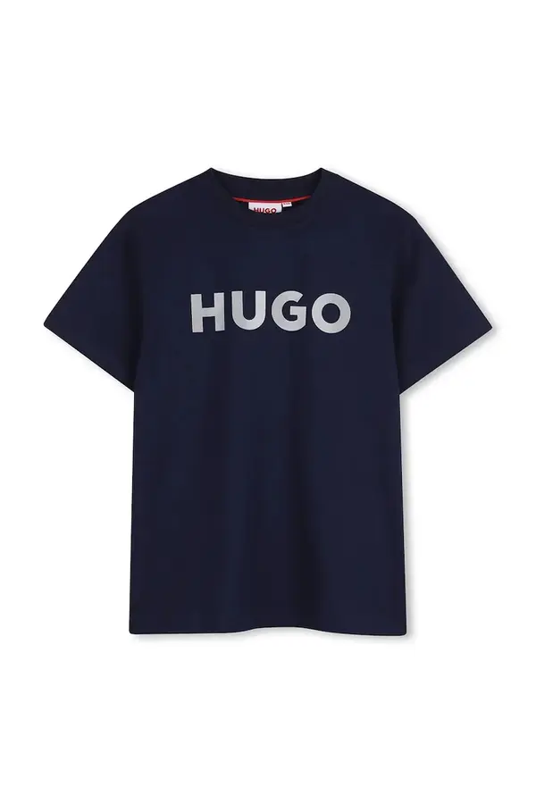 HUGO Otroška bombažna kratka majica HUGO
