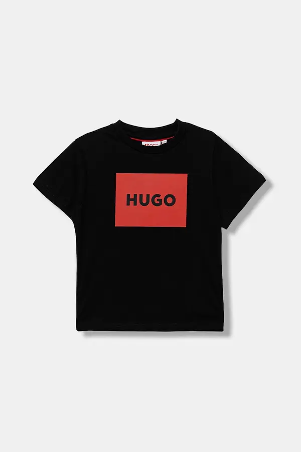 HUGO Otroška bombažna kratka majica HUGO