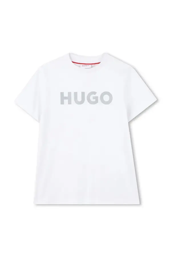 HUGO Otroška bombažna kratka majica HUGO