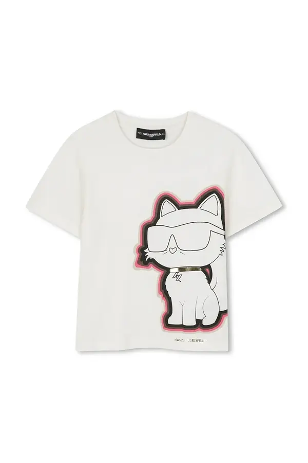 Karl Lagerfeld Otroška bombažna kratka majica Karl Lagerfeld