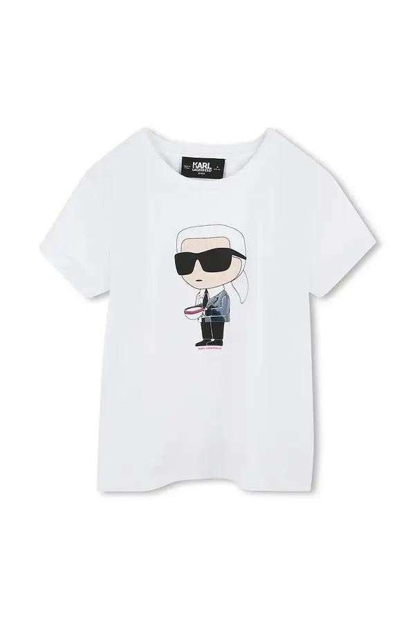 Karl Lagerfeld Otroška bombažna kratka majica Karl Lagerfeld