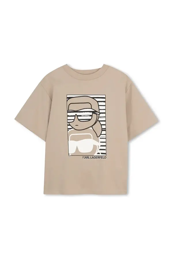 Karl Lagerfeld Otroška bombažna kratka majica Karl Lagerfeld