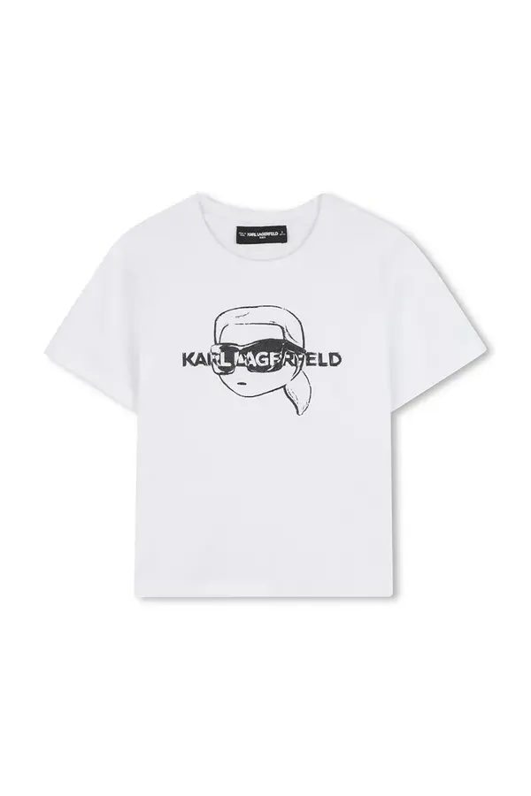 Karl Lagerfeld Otroška bombažna kratka majica Karl Lagerfeld
