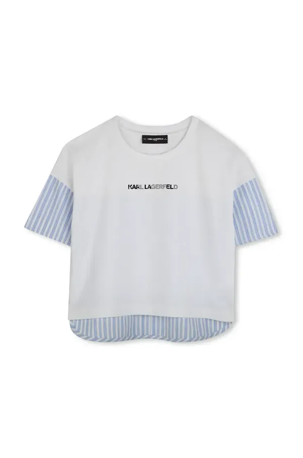 Karl Lagerfeld Otroška bombažna kratka majica Karl Lagerfeld Z30493