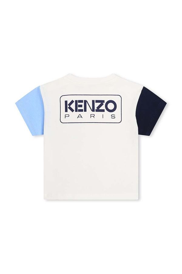 Kenzo kids Otroška bombažna kratka majica Kenzo Kids bela barva