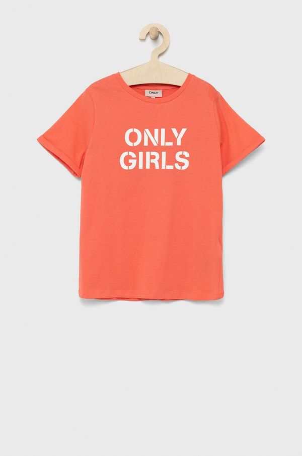 Kids Only Otroška bombažna kratka majica Kids Only oranžna barva