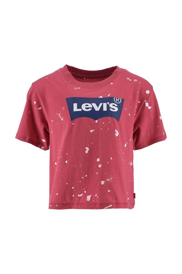 Levi's Otroška bombažna kratka majica Levi's rdeča barva