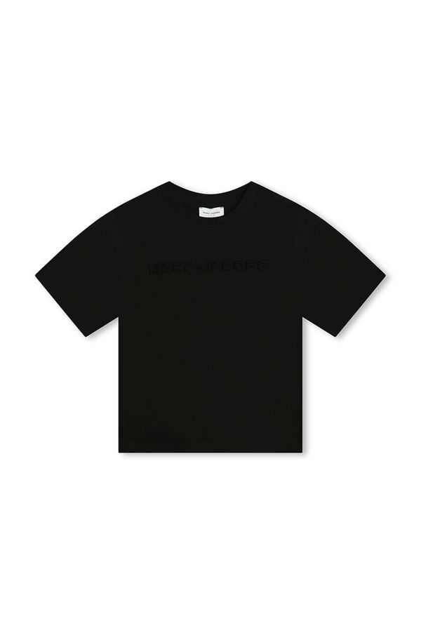 Marc Jacobs Otroška bombažna kratka majica Marc Jacobs črna barva