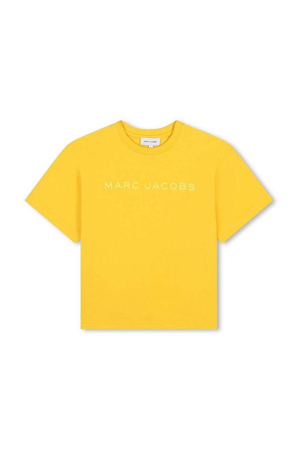 Marc Jacobs Otroška bombažna kratka majica Marc Jacobs rumena barva, W60317