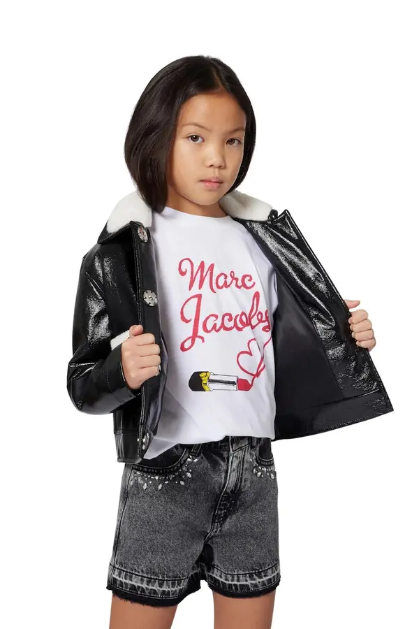Marc Jacobs Otroška bombažna kratka majica Marc Jacobs