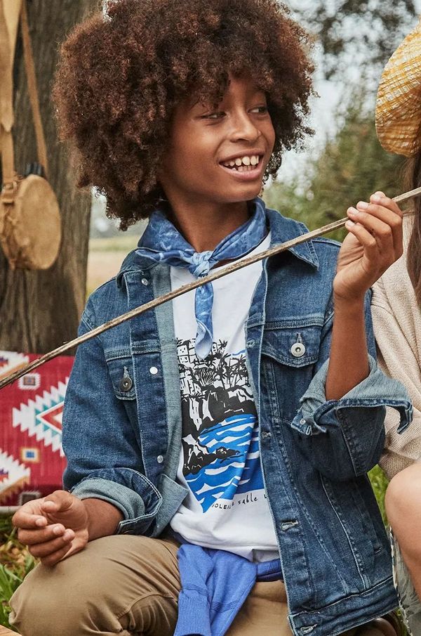 Mayoral Otroška bombažna kratka majica Mayoral bela barva, 6006