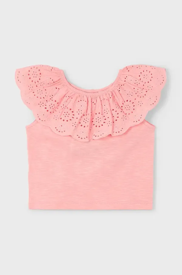 Mayoral Otroška bombažna kratka majica Mayoral oranžna barva, 3012