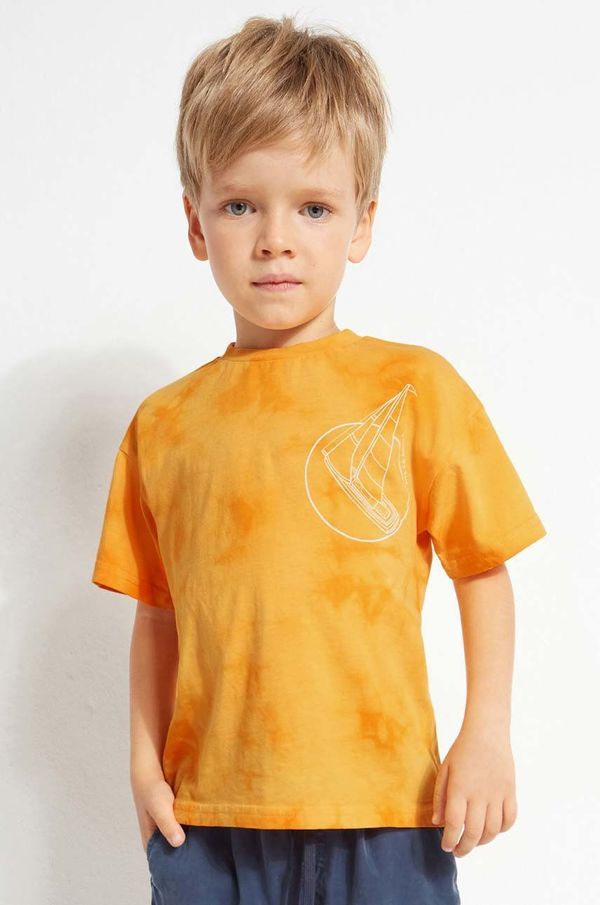 Mayoral Otroška bombažna kratka majica Mayoral oranžna barva