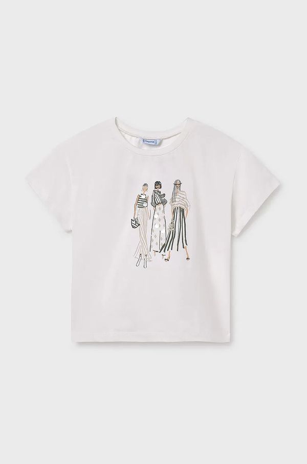 Mayoral Otroška bombažna kratka majica Mayoral siva barva, 6030