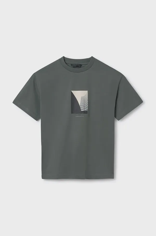 Mayoral Otroška bombažna kratka majica Mayoral zelena barva, 6001