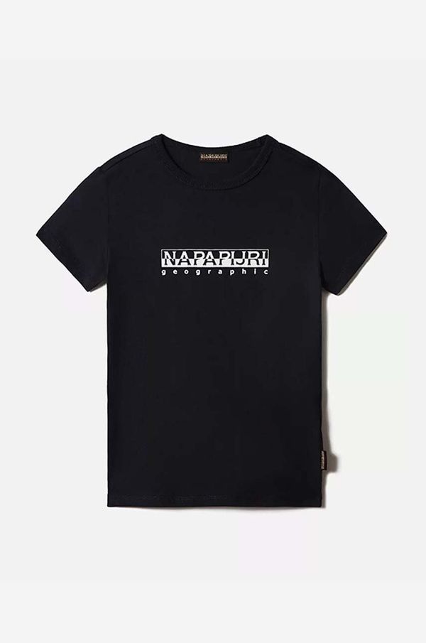 Napapijri Otroška bombažna kratka majica Napapijri črna barva