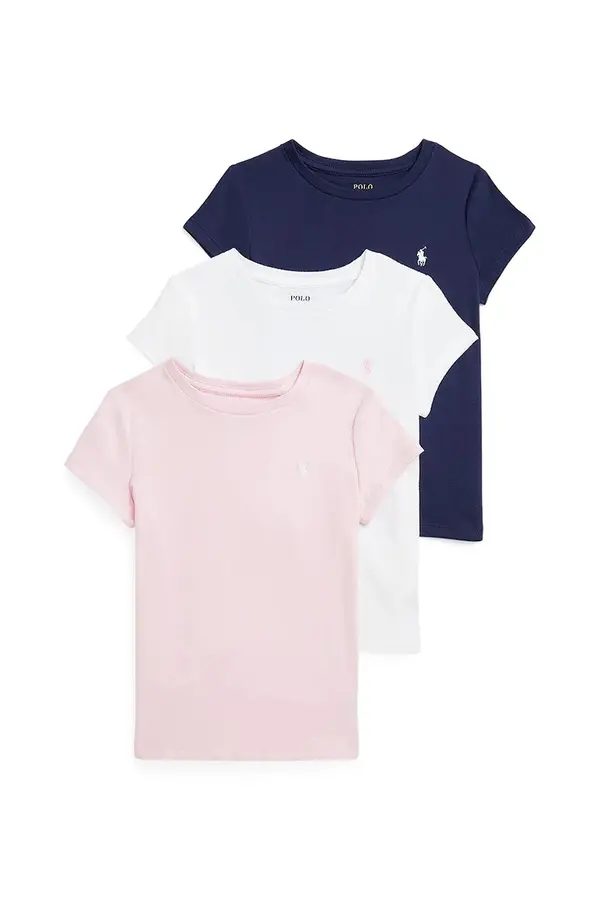 Polo Ralph Lauren Otroška bombažna kratka majica Polo Ralph Lauren 3-pack