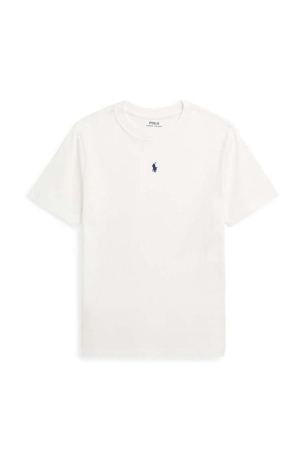 Polo Ralph Lauren Otroška bombažna kratka majica Polo Ralph Lauren bela barva