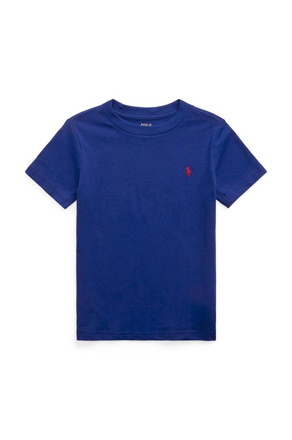 Polo Ralph Lauren Otroška bombažna kratka majica Polo Ralph Lauren mornarsko modra barva, 322832904092