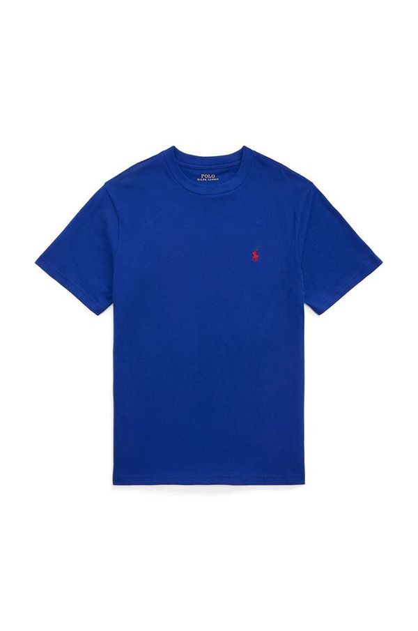 Polo Ralph Lauren Otroška bombažna kratka majica Polo Ralph Lauren mornarsko modra barva, 323832904096