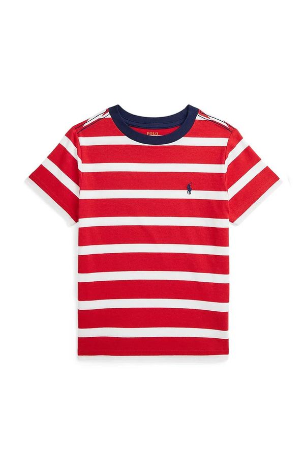 Polo Ralph Lauren Otroška bombažna kratka majica Polo Ralph Lauren rdeča barva, 322958170001