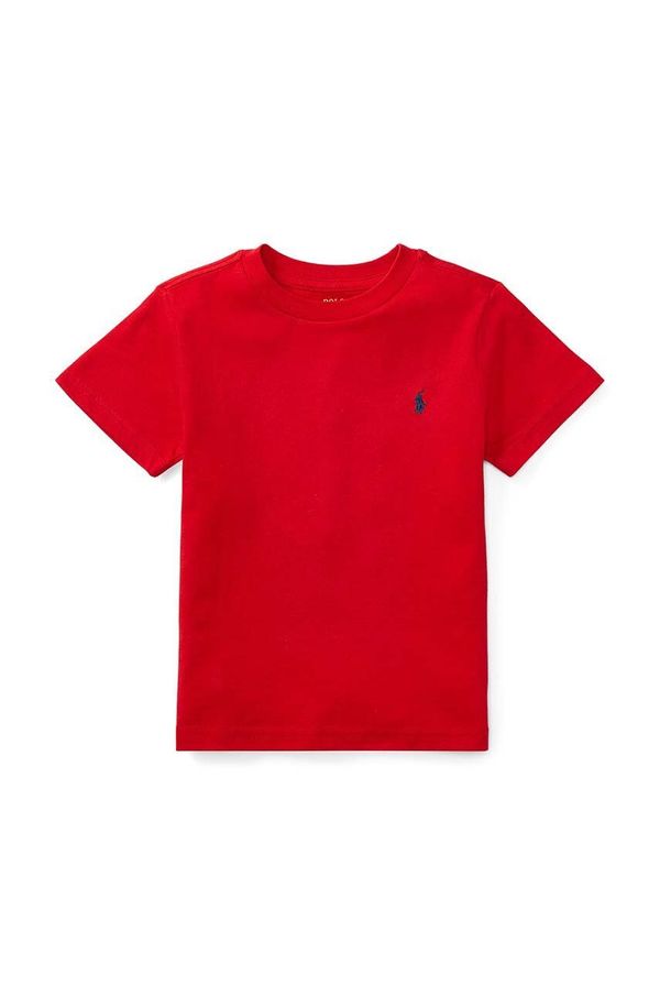 Polo Ralph Lauren Otroška bombažna kratka majica Polo Ralph Lauren rdeča barva