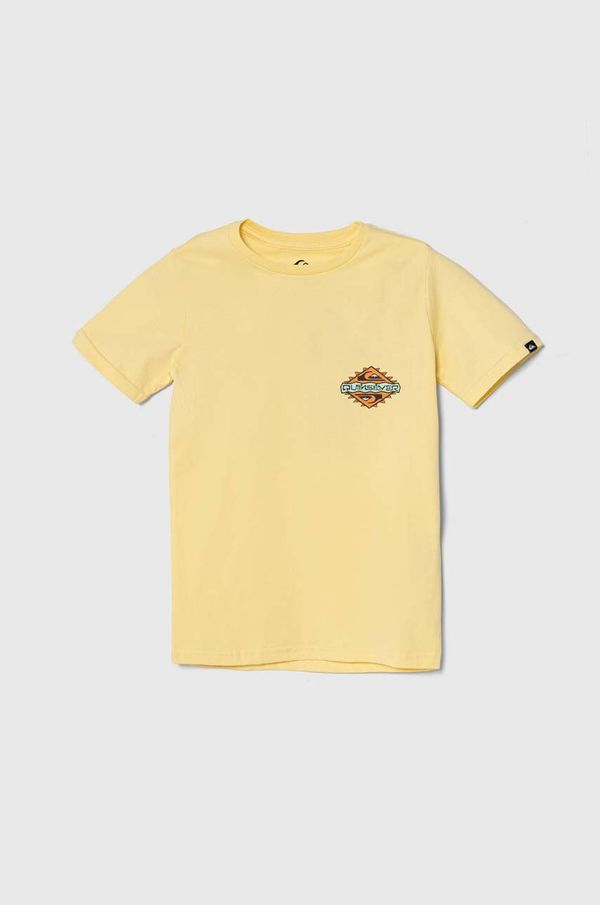 Quiksilver Otroška bombažna kratka majica Quiksilver RAINMAKERYTH rumena barva