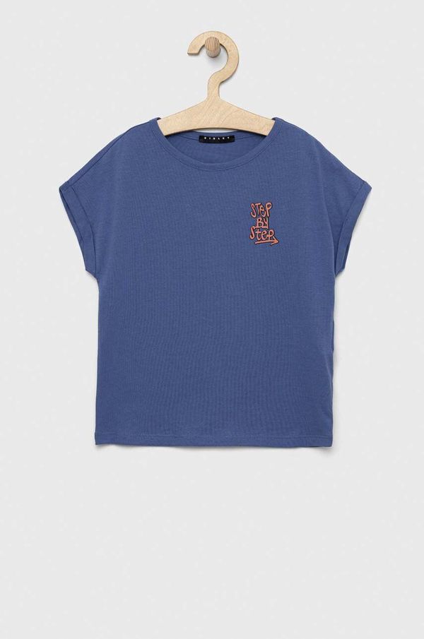 Sisley Otroška bombažna kratka majica Sisley vijolična barva