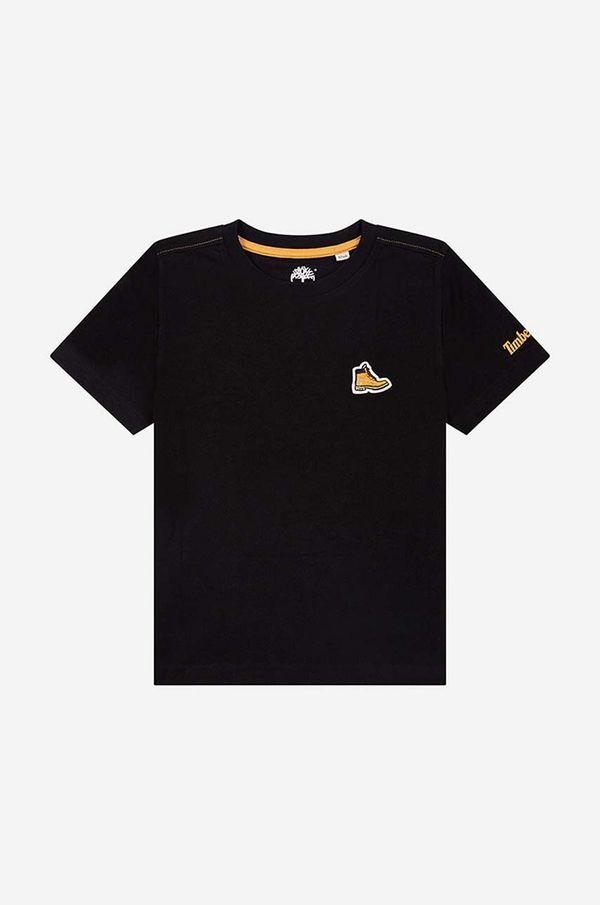 Timberland Otroška bombažna kratka majica Timberland Short Sleeves Tee-shirt črna barva