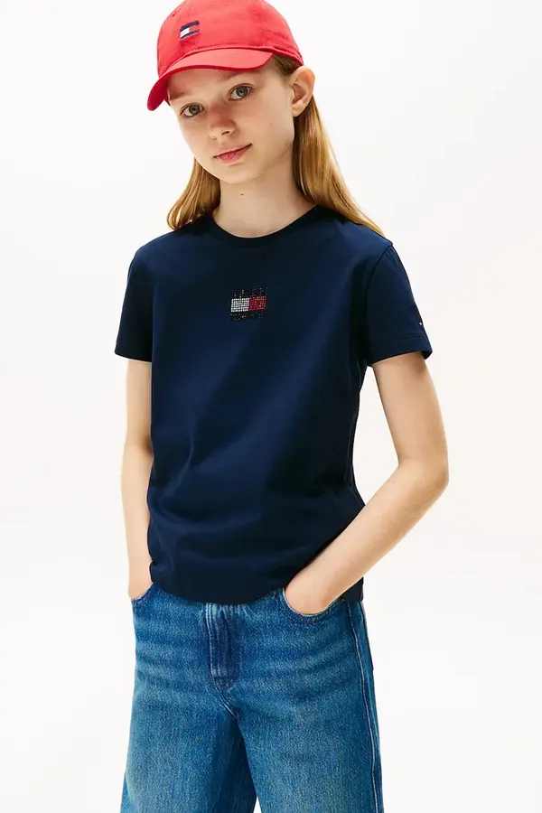 Tommy Hilfiger Otroška bombažna kratka majica Tommy Hilfiger