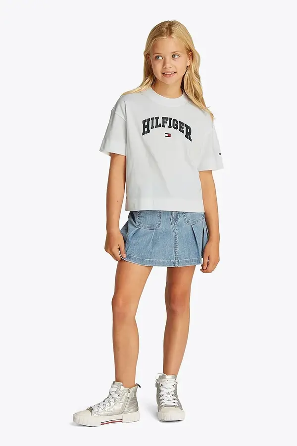 Tommy Hilfiger Otroška bombažna kratka majica Tommy Hilfiger