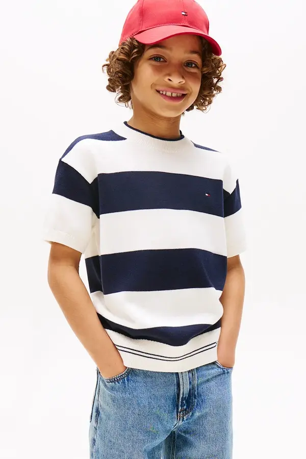 Tommy Hilfiger Otroška bombažna kratka majica Tommy Hilfiger