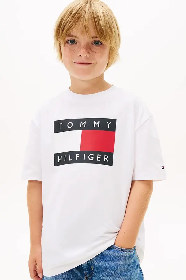 Tommy Hilfiger Otroška bombažna kratka majica Tommy Hilfiger