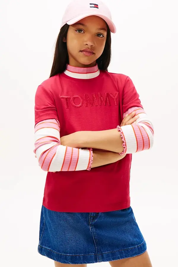 Tommy Hilfiger Otroška bombažna kratka majica Tommy Hilfiger