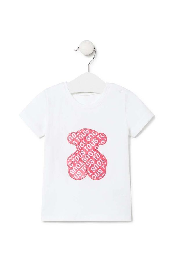 Tous Otroška bombažna kratka majica Tous roza barva