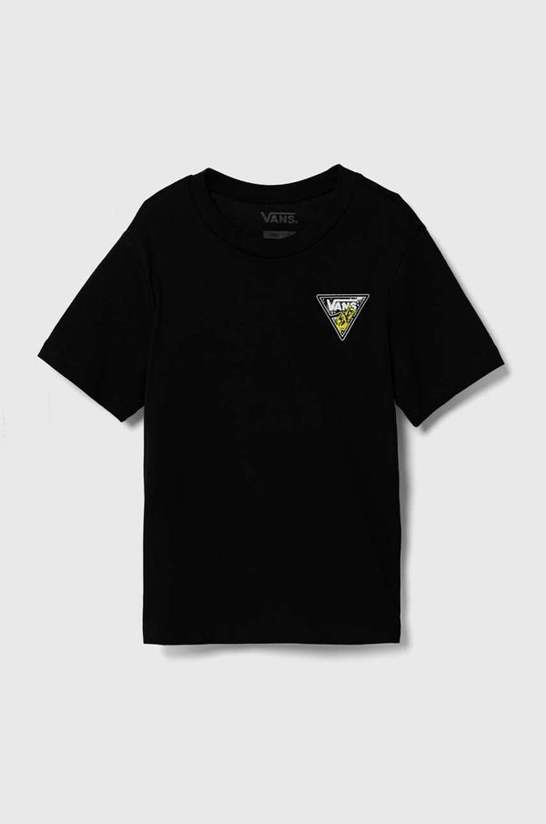 Vans Otroška bombažna kratka majica Vans ALIEN PEACE BFF črna barva
