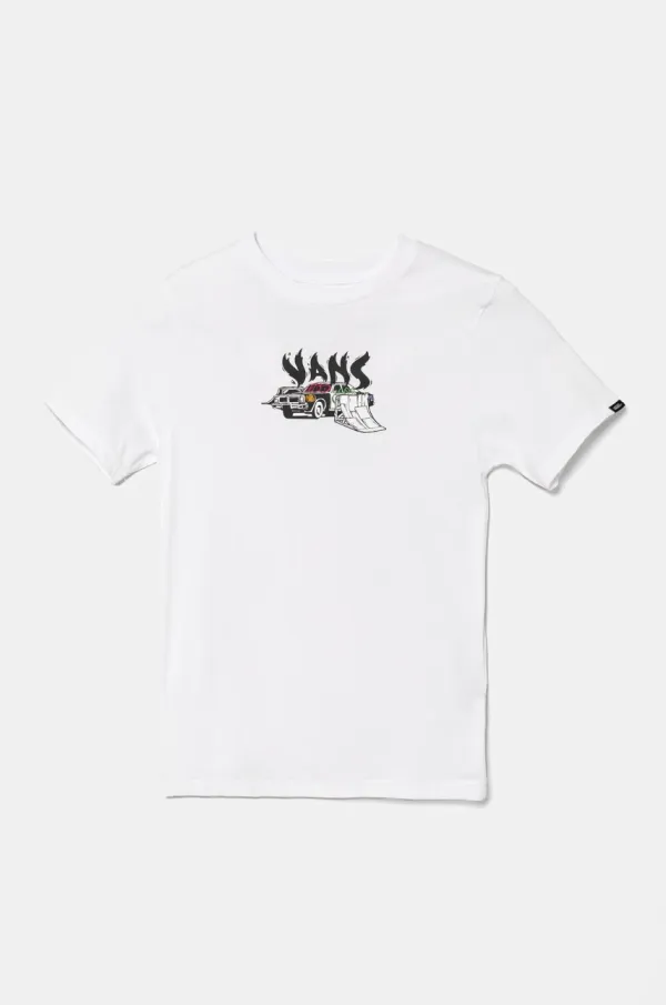 Vans Otroška bombažna kratka majica Vans Copout bela barva, VN000MK1WHT1