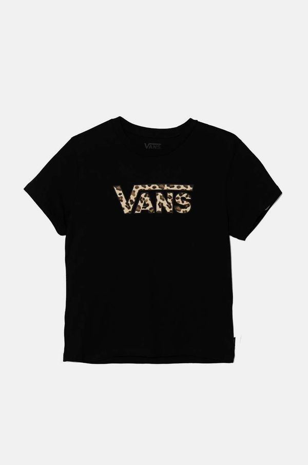 Vans Otroška bombažna kratka majica Vans GR FELIDAE DROP bež barva, VN000K91BLK1