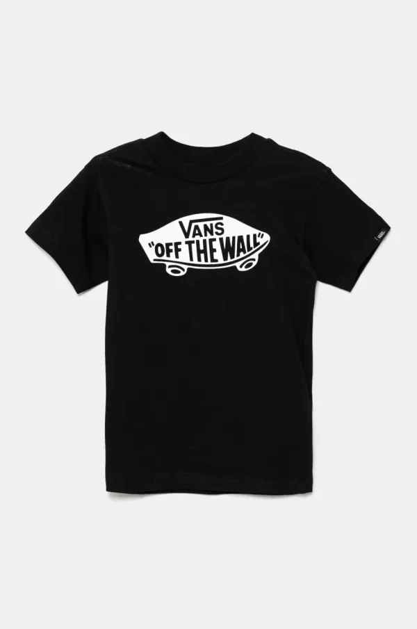 Vans Otroška bombažna kratka majica Vans STYLE 76 črna barva, VN0A3IJ1BLK1
