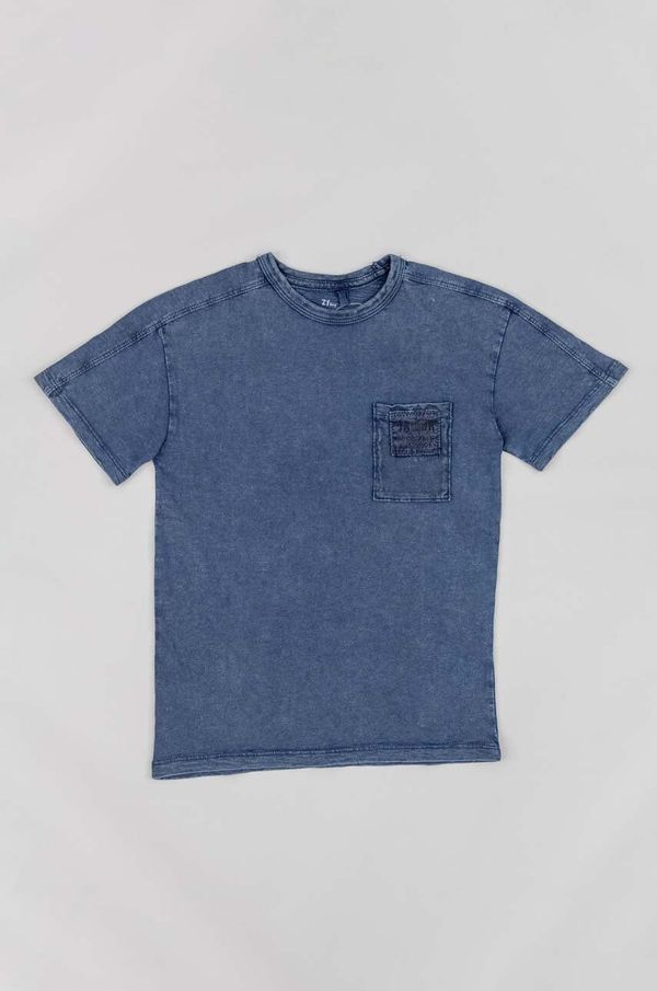 Zippy Otroška bombažna kratka majica zippy mornarsko modra barva
