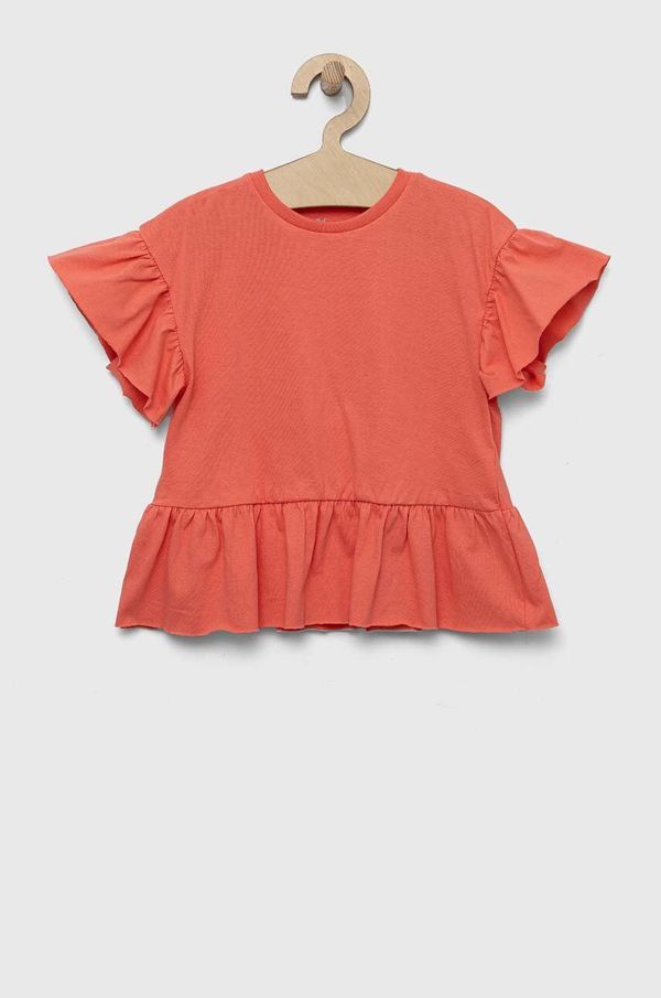 Zippy Otroška bombažna kratka majica zippy oranžna barva