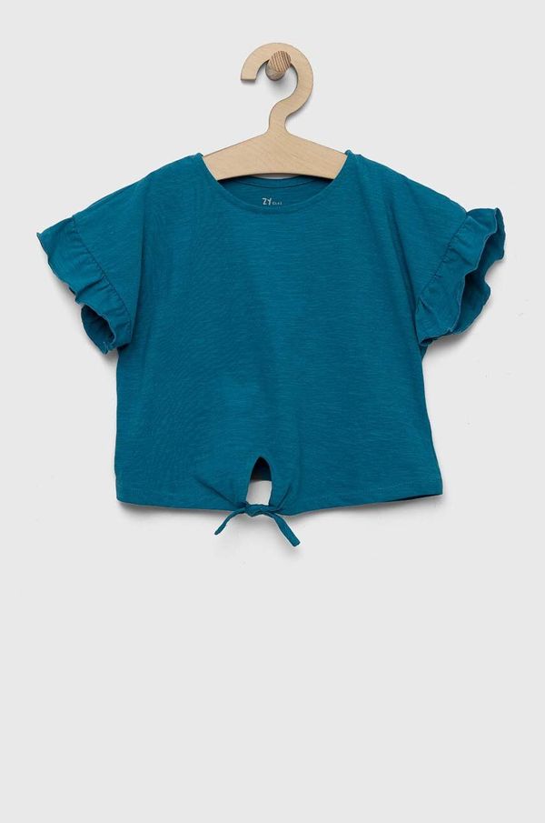 Zippy Otroška bombažna kratka majica zippy zelena barva