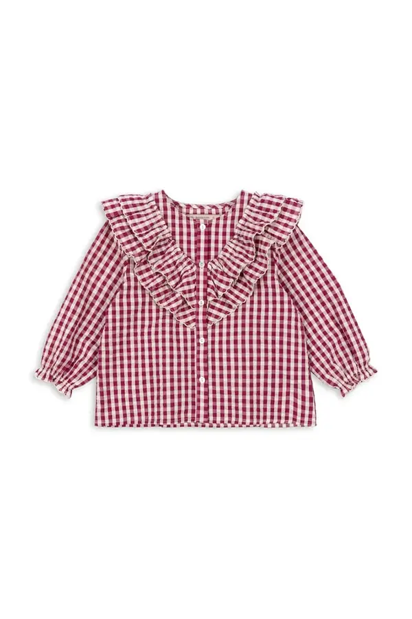 Konges Sløjd Otroška bombažna majica Konges Sløjd KIM FRILL BLOUSE GOTS