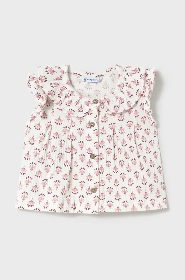 Mayoral Otroška bombažna majica Mayoral roza barva, 1105