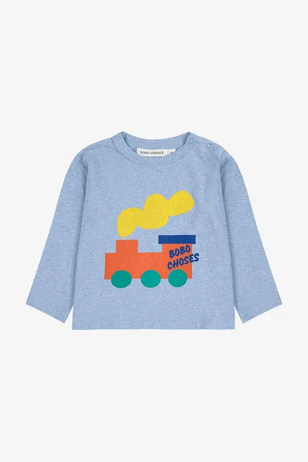 Bobo Choses Otroška bombažna majica z dolgimi rokavi Bobo Choses Choo Choo