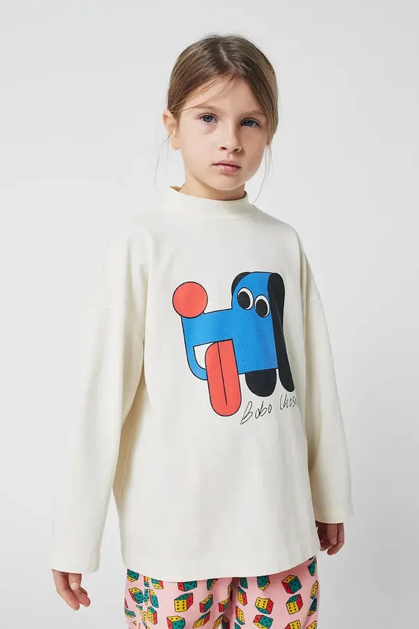 Bobo Choses Otroška bombažna majica z dolgimi rokavi Bobo Choses Doggy Mate
