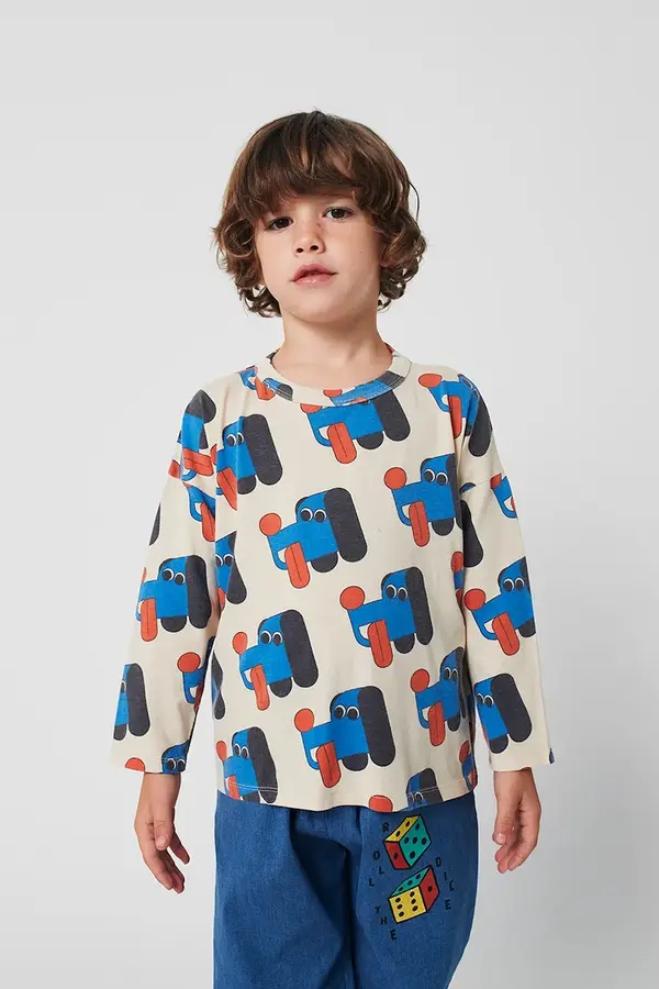 Bobo Choses Otroška bombažna majica z dolgimi rokavi Bobo Choses Doggy Mate